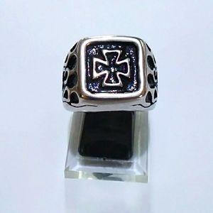 RING MOTORCYCLE CROSS STAINLESS STEEL 316
